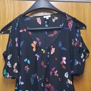 Cold Shoulder Butterfly Blouse